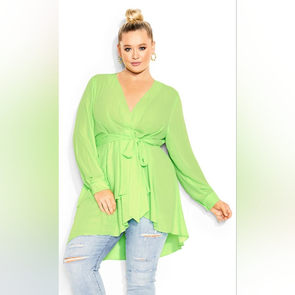 City Chic Green Robe Intimates & Sleepwear
